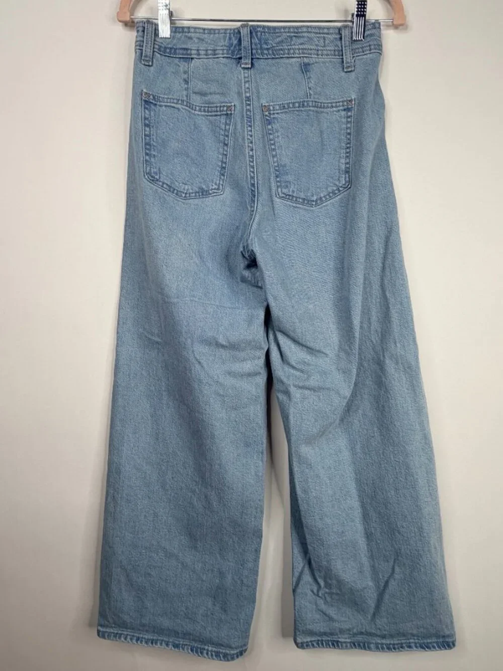 Universal Thread Sailor Wide Leg Jeans High Rise Light Wash 4R #A3243